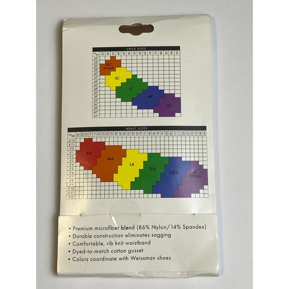 Weissman Suntan Footed Tights Size Intermediate Child IC New in Package - Picture 4 of 6